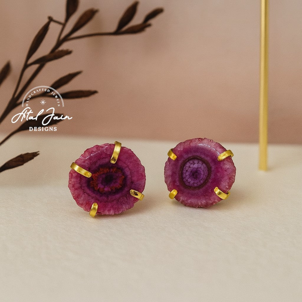 Agate Aura Studs