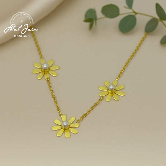 Blossom & Pearl Gold Necklace