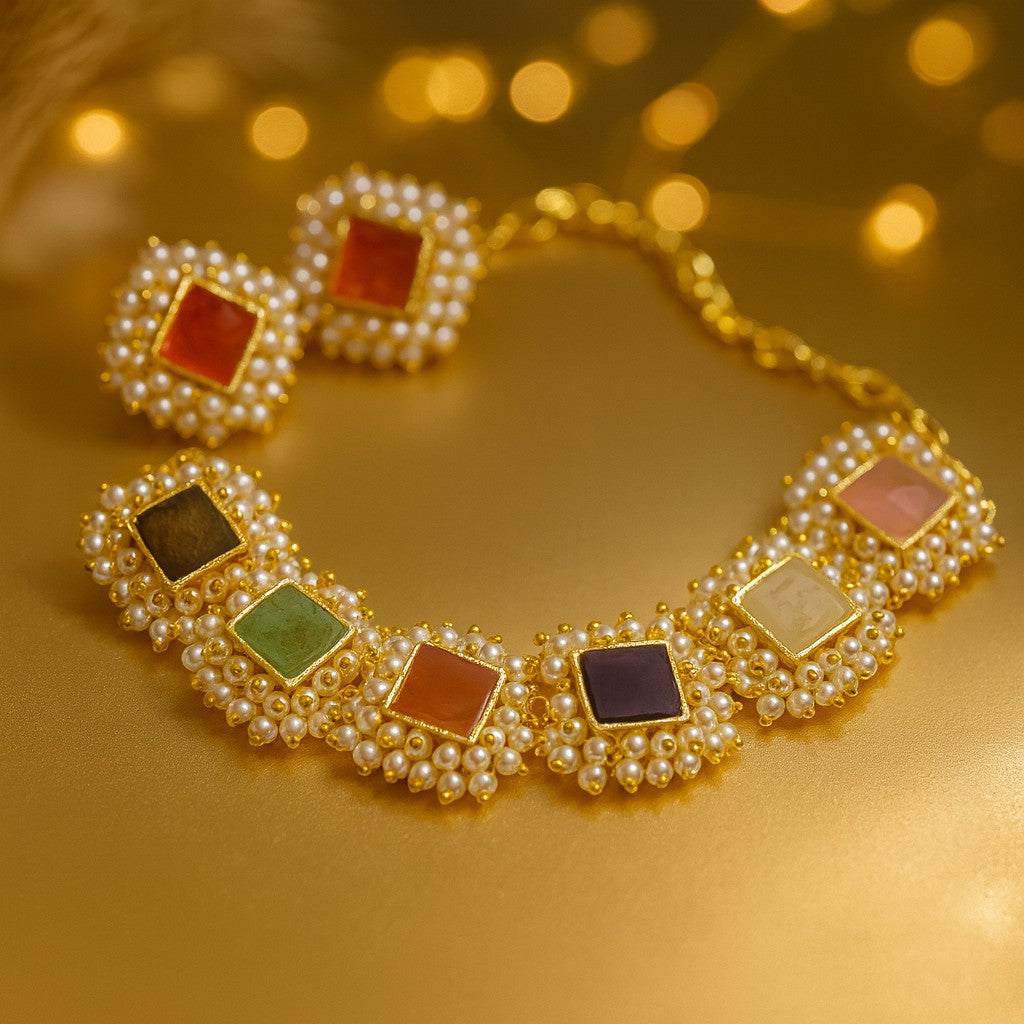 Gemstone Harmony Necklace Set
