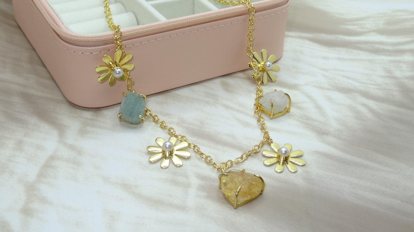 Petal & Pearl: The Enchanted Necklace Ensemble