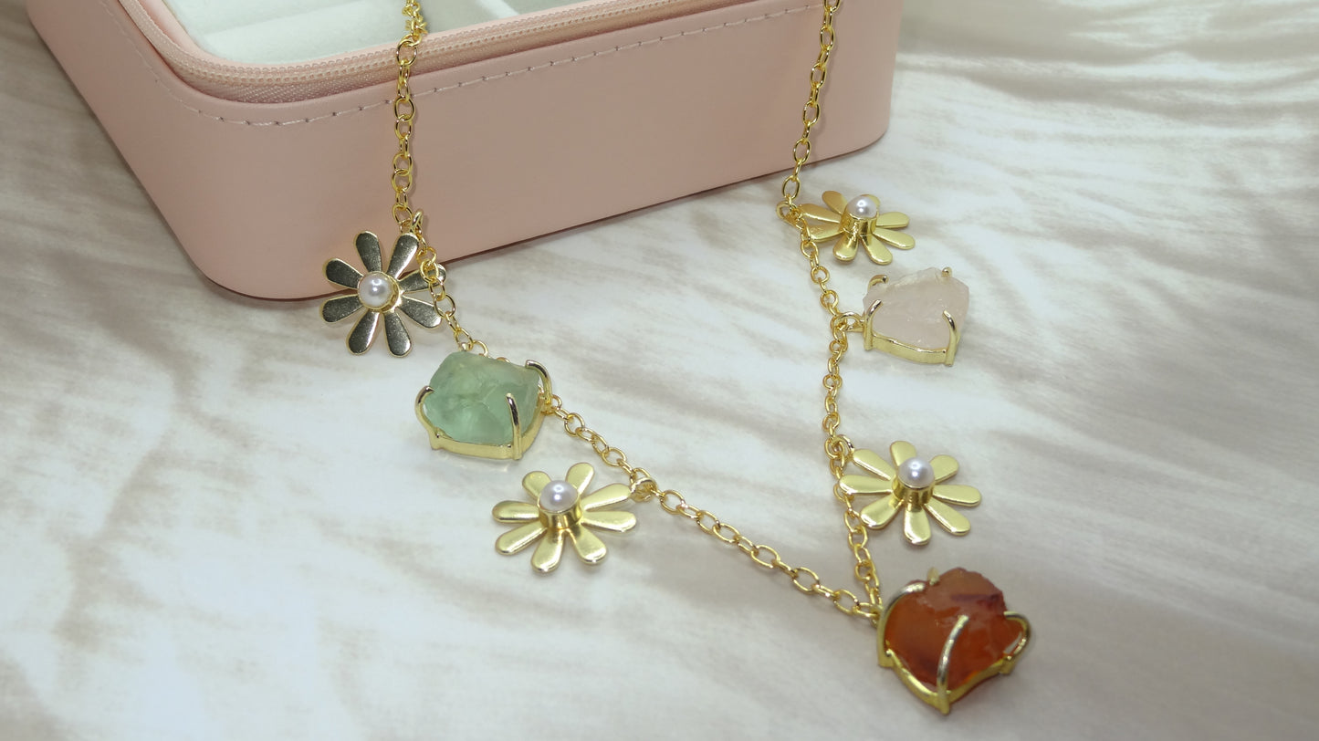 Petal & Pearl: The Enchanted Necklace Ensemble
