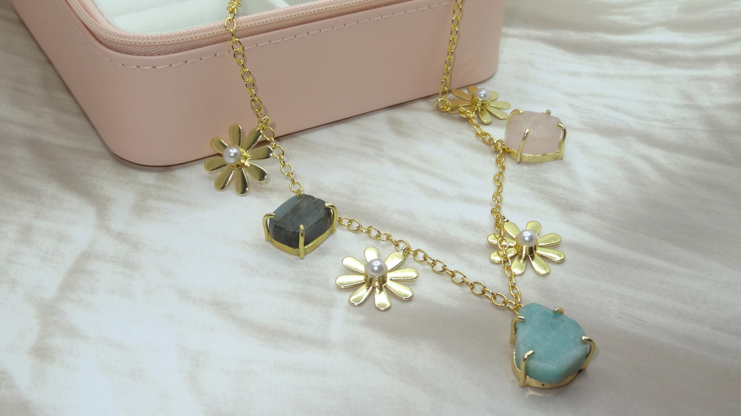 Petal & Pearl: The Enchanted Necklace Ensemble