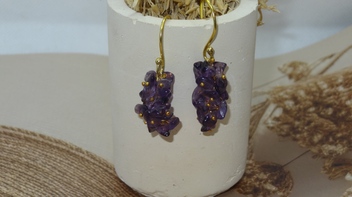 Grapes in Shadow: Elegant Earring Statement