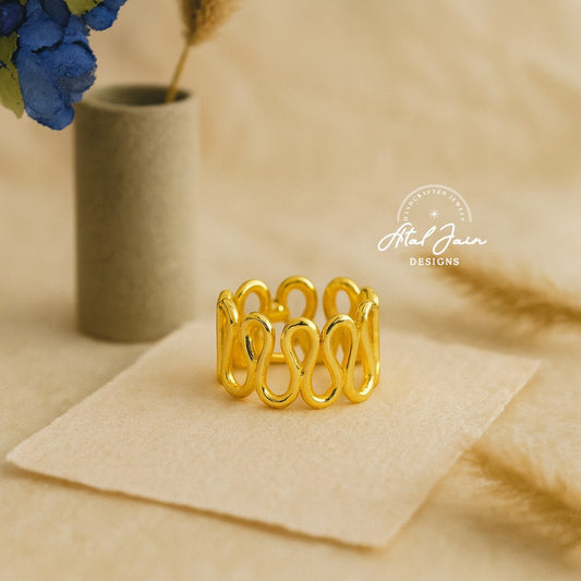 Wave-Kissed Golden Ring