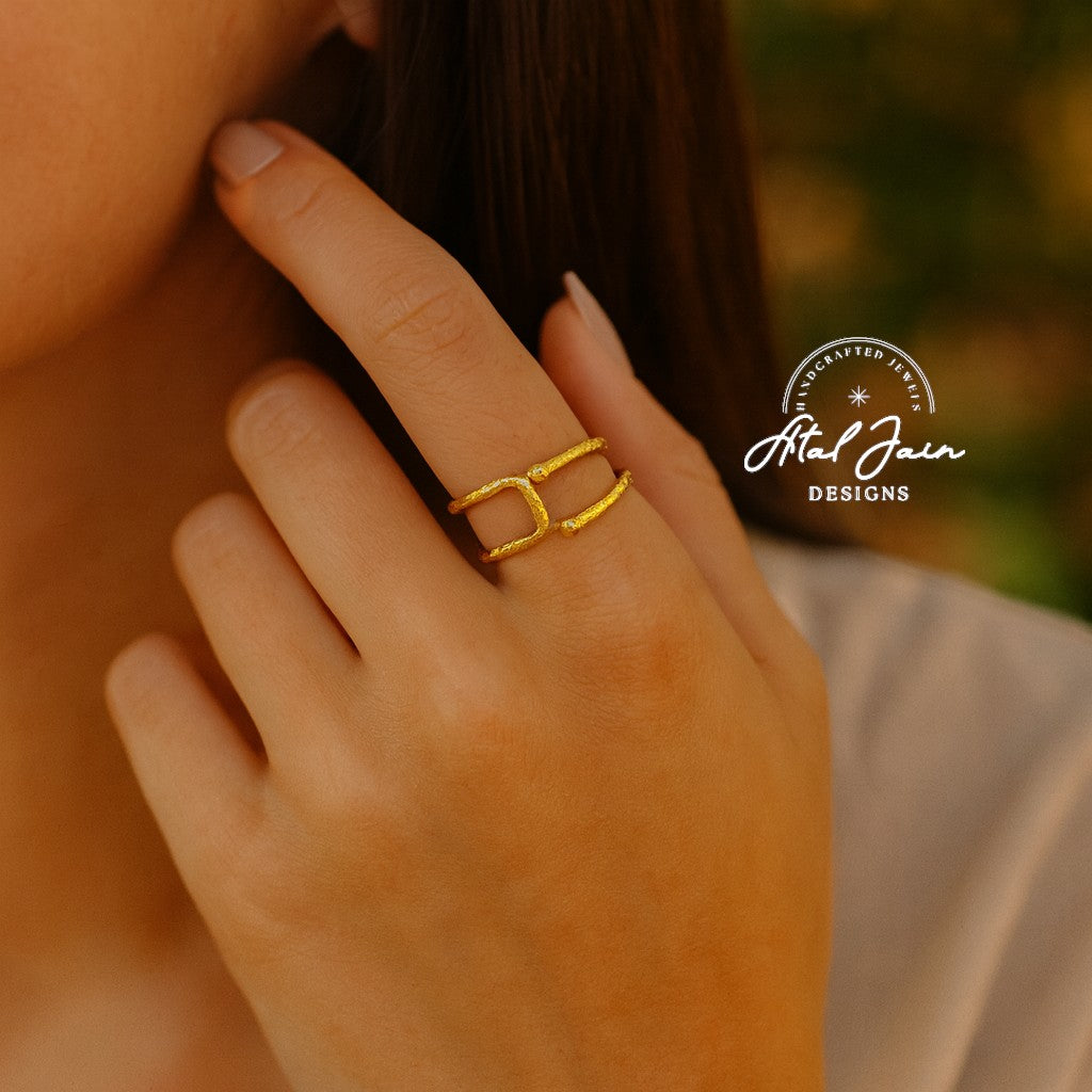 Radiant Golden Wrap Ring
