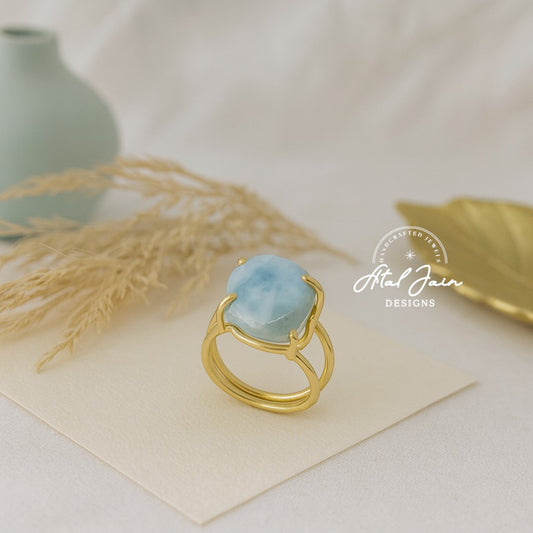 Ethereal Blue Gem Ring