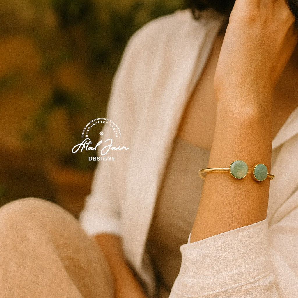 Golden Gemstone Serenity Bracelet