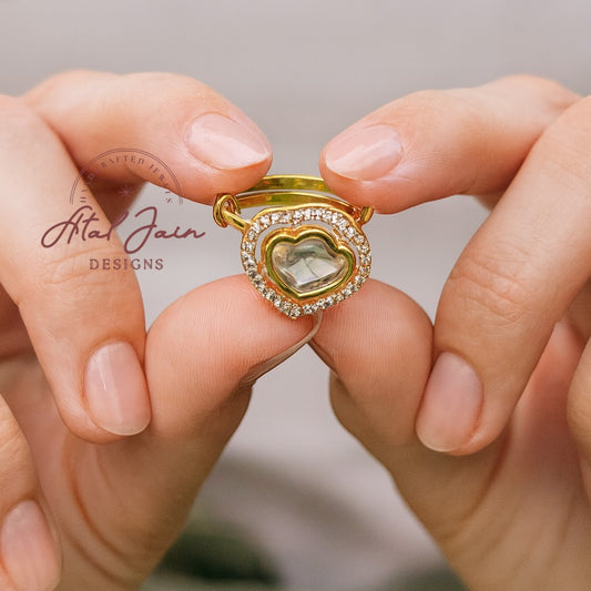 Dilara Polki Heart Ring