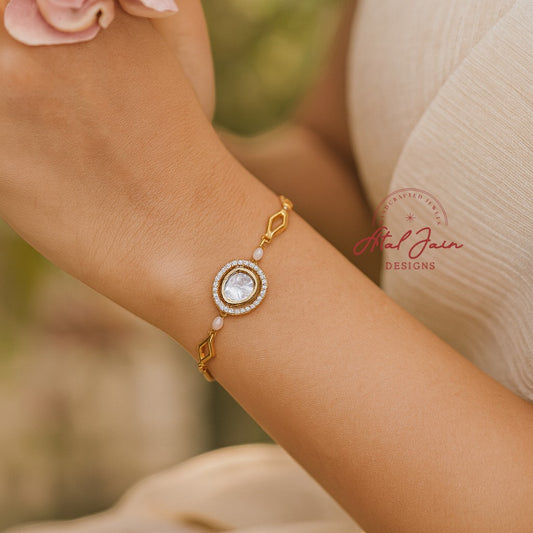 Aalaya Oval Polki Bracelet