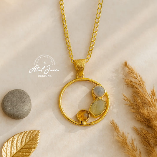 Golden Oasis Gemstone Pendant