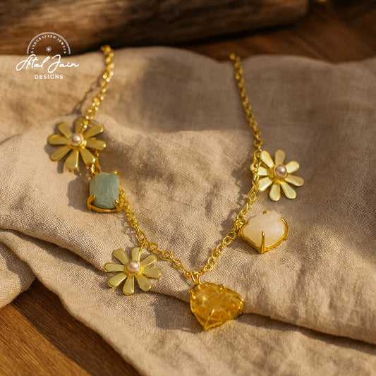 Petal & Pearl: The Enchanted Necklace Ensemble