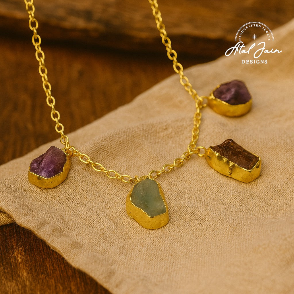 Vibrant Stone Strands Necklace